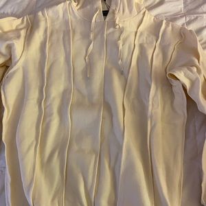 NWT white fox cream hoodie